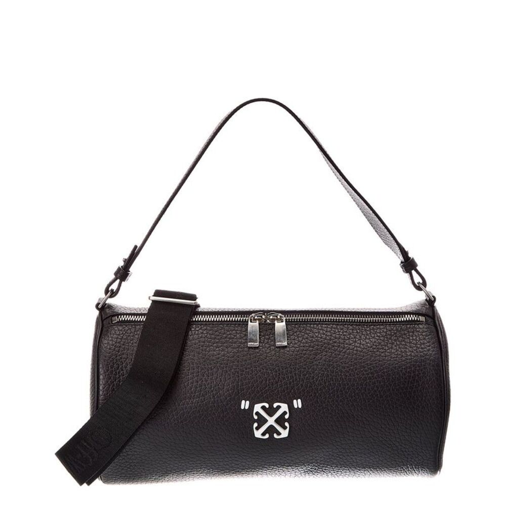 Off-White™ Jitney Leather Gym Bag, Black